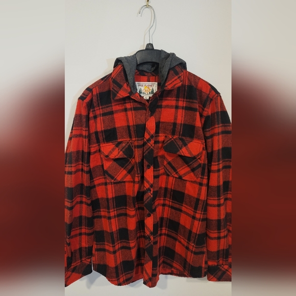 Free Planet Plaid Hoodie Men Large - Picture 4 of 9